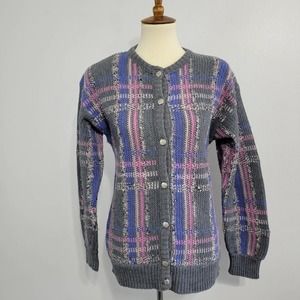 Vintage Pendleton Country Sophisticates Grey Pink and Purple Button Down…